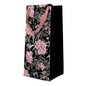 Geschenktasche schmal - Flowers Mystery 10x7x22 cm